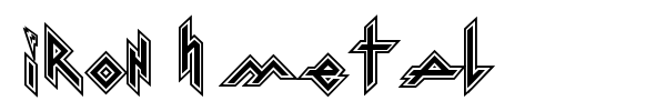 Iron H Metal font preview